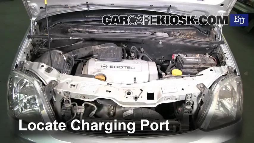 2003 Opel Meriva SE Cosmo 1.6L 4 Cyl. Climatisation Ajouter du réfrigérant